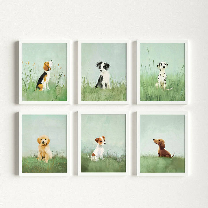 Nursery Art Picture Book Puppies Prints