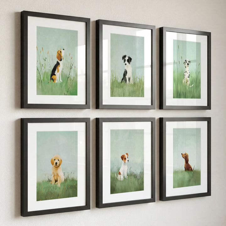 Nursery Art Picture Book Puppies Prints