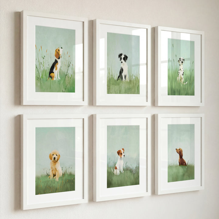 Nursery Art Picture Book Puppies Prints