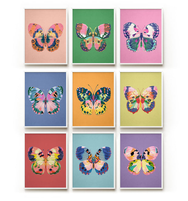 Painted Butterfly Vertical Art Prints