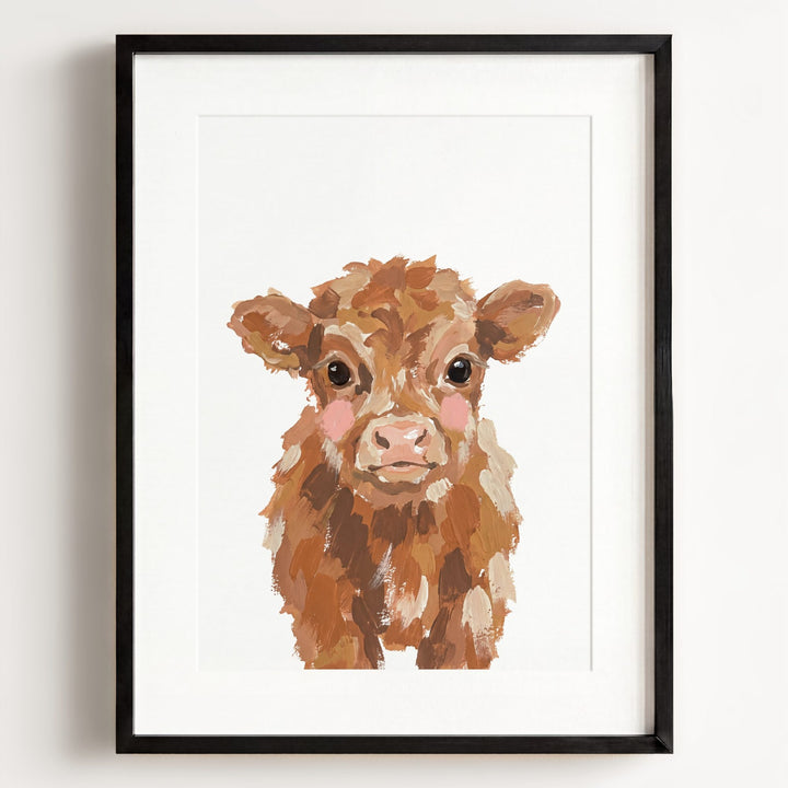 Little Painted Highland Cow