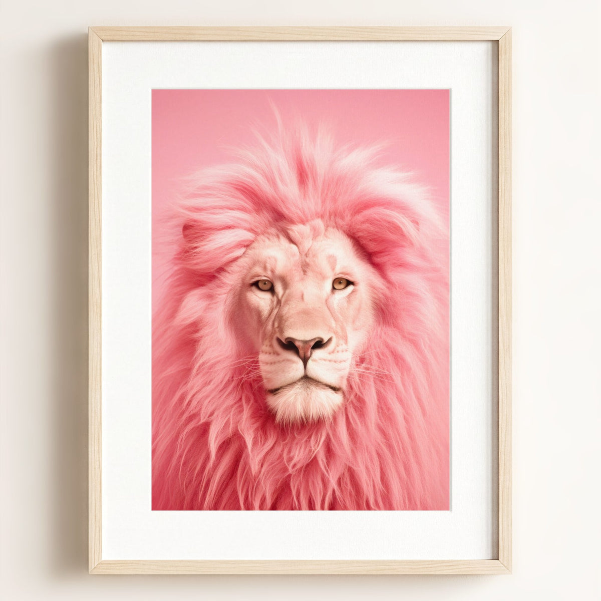 Pink Animal Portraits — Framed