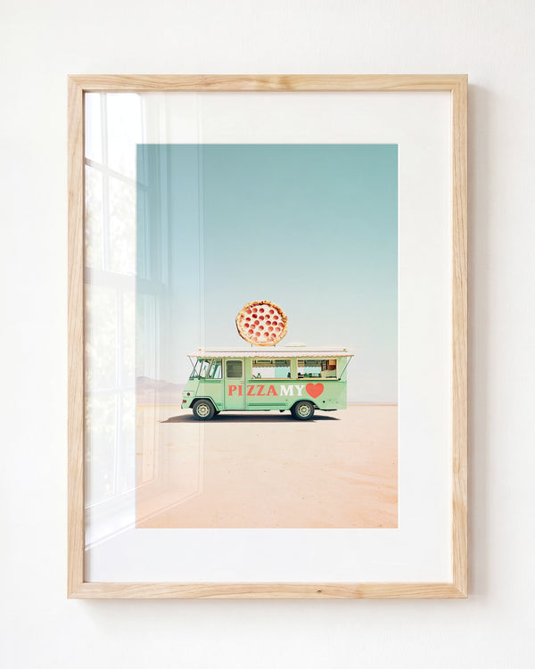 Pizza My Heart Food Truck Art — Framed