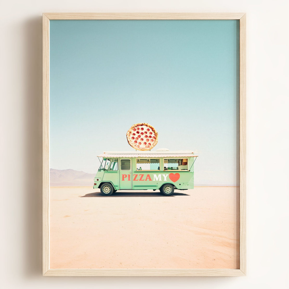Pizza My Heart Food Truck Art — Framed