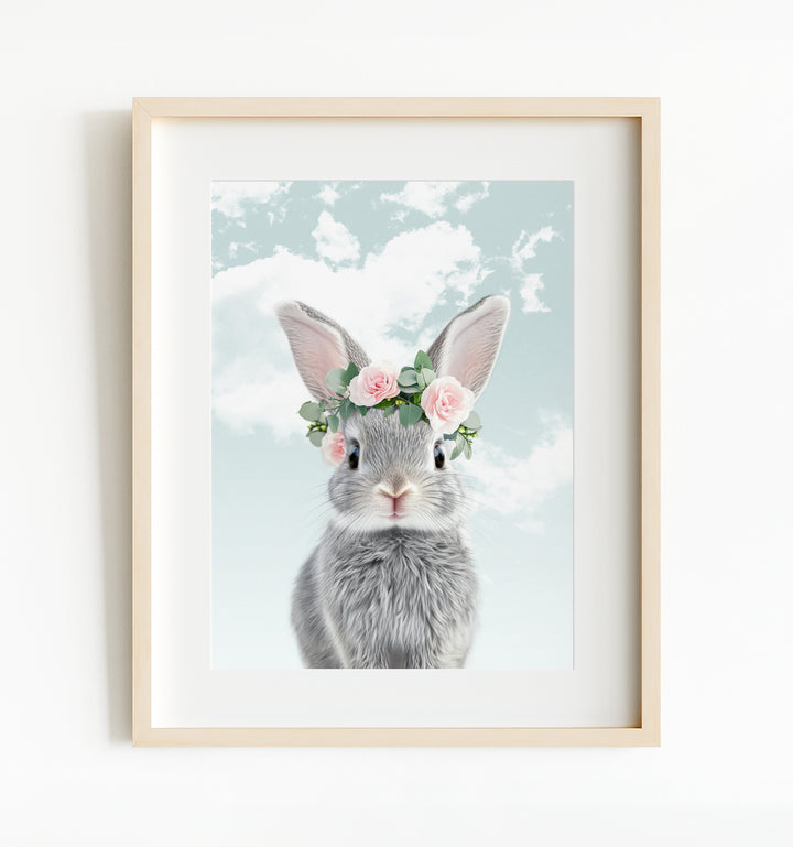 Baby Rabbits - Heads and Tails - Set of 2 Nursery Art Prints