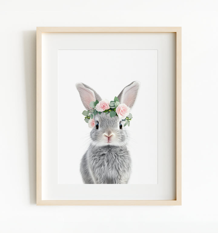 Baby Rabbits - Heads and Tails - Set of 2 Nursery Art Prints