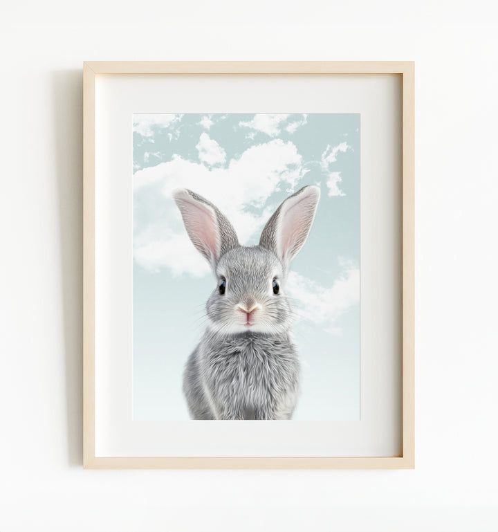 Baby Rabbits - Heads and Tails - Set of 2 Nursery Art Prints