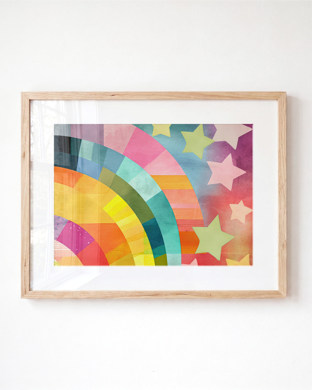 Rainbow Abstract No. 3 Horizontal Art - Framed Art