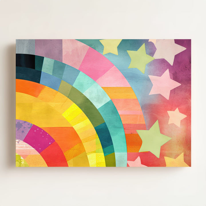 Rainbow Abstract No. 3 Horizontal Art