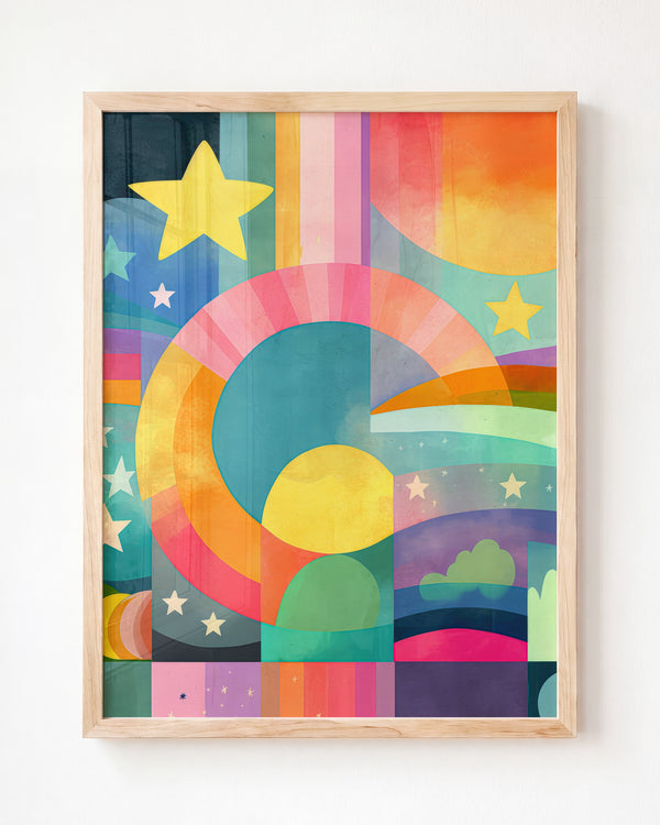 Rainbow Abstract No. 4 - Framed Art