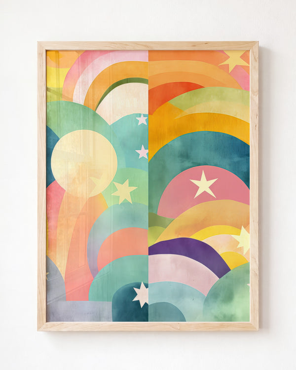 Rainbow Abstract No. 5 – Framed