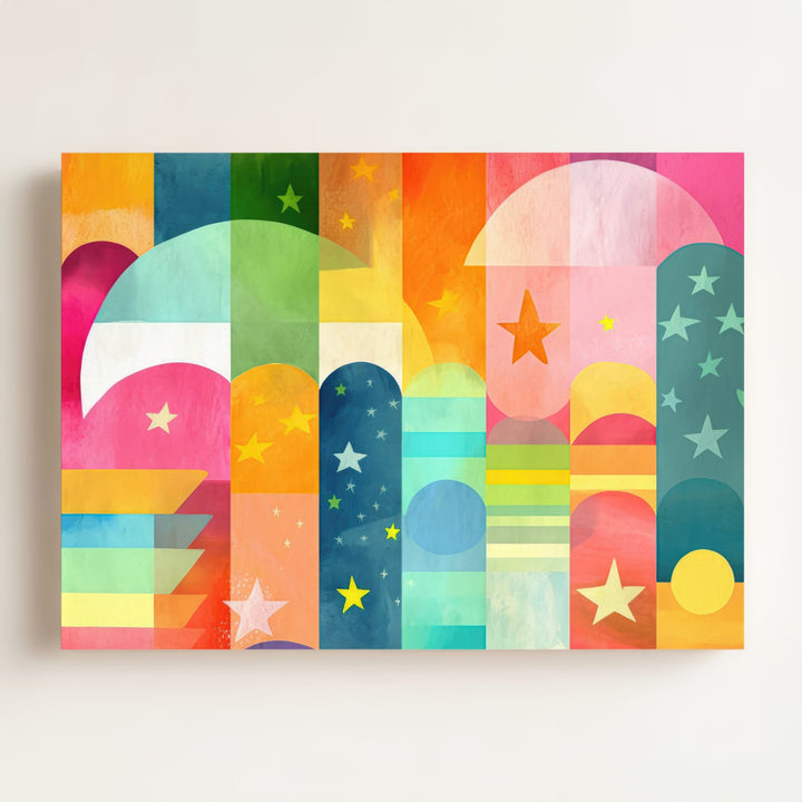 Rainbow Abstract No. 6 Horizontal Art