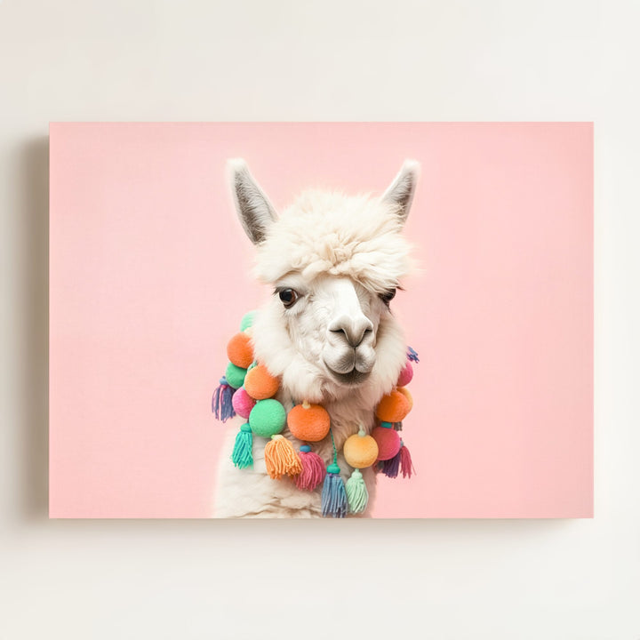 Rainbow Alpaca Wall Art Print