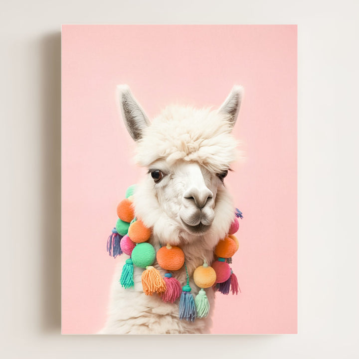 Rainbow Alpaca Wall Art Print