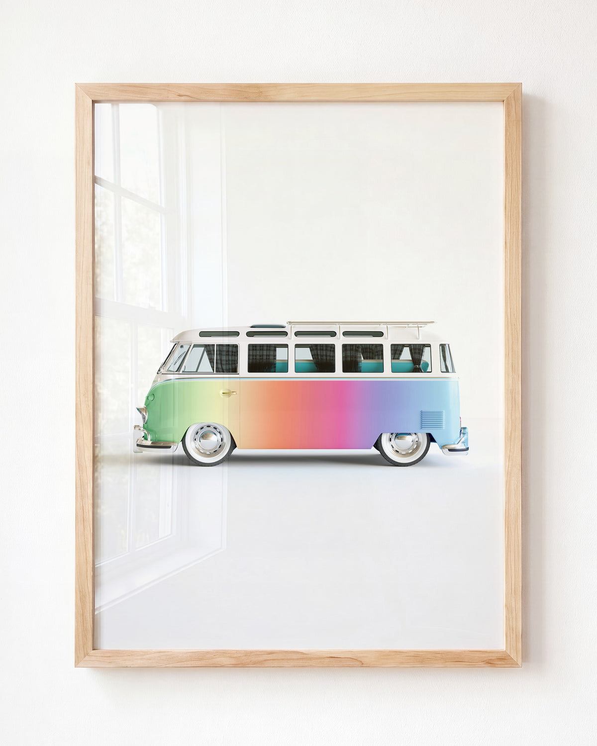 Rainbow Bus – Framed