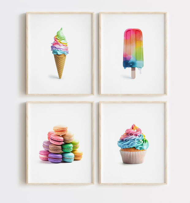 Rainbow Desserts Wall Art Prints