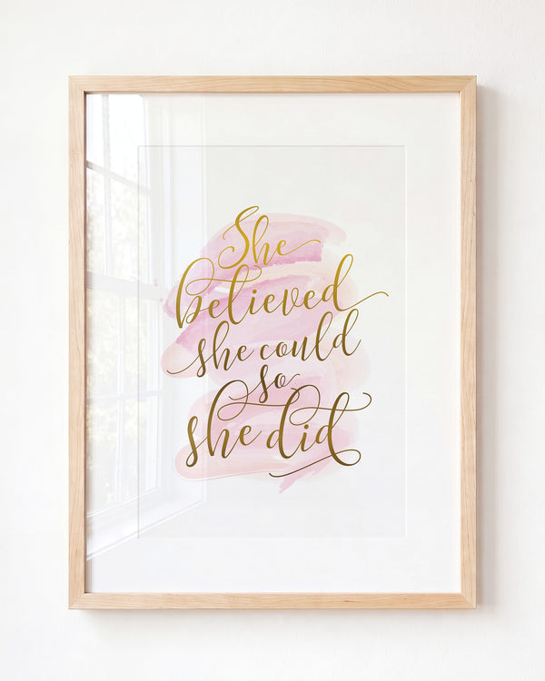 She Believed She Could - Framed Art