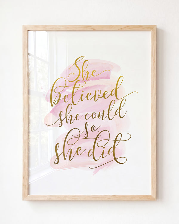 She Believed She Could - Framed Art