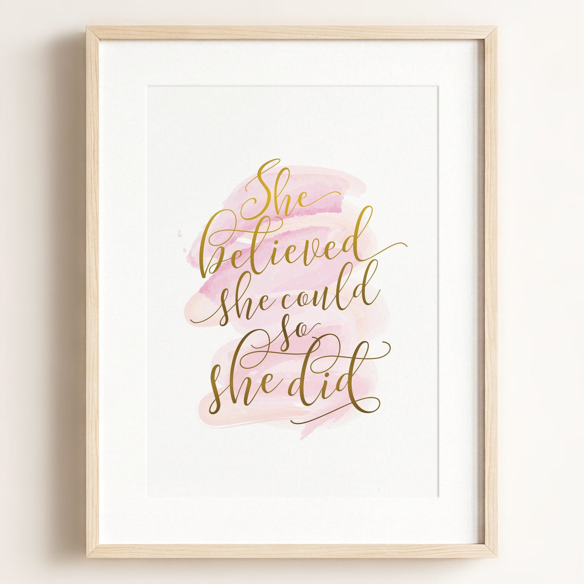 She Believed She Could — Framed Art
