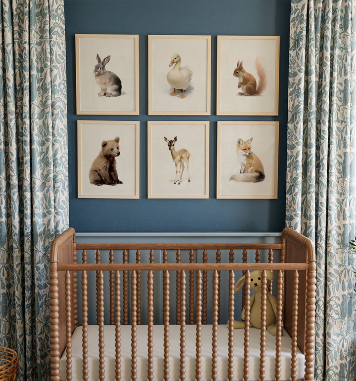 Framed Storybook Animals - Woodland Animal Prints