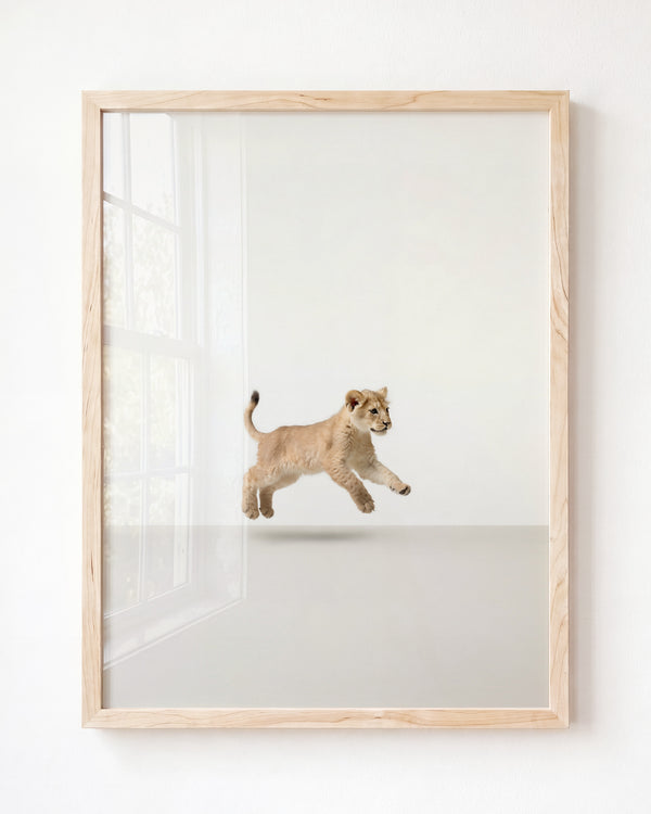Studio Lion Art Print - Framed Art
