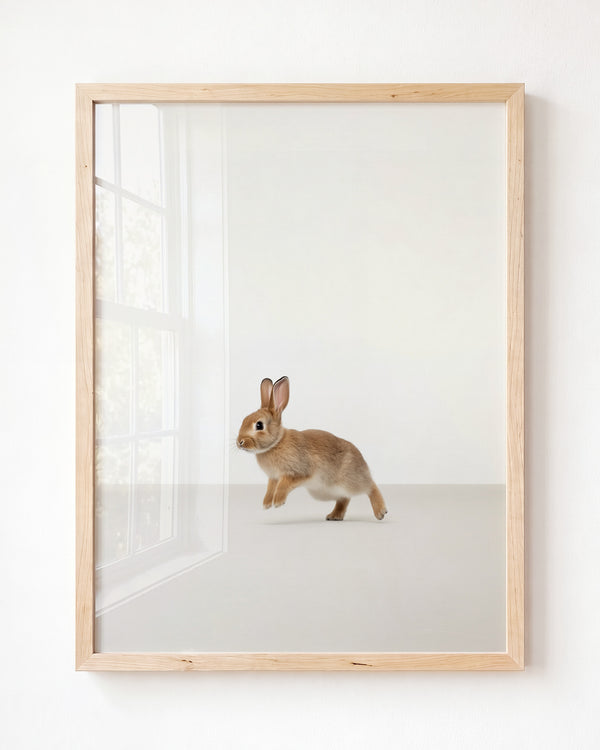 Studio Rabbit Art Print - Framed Art