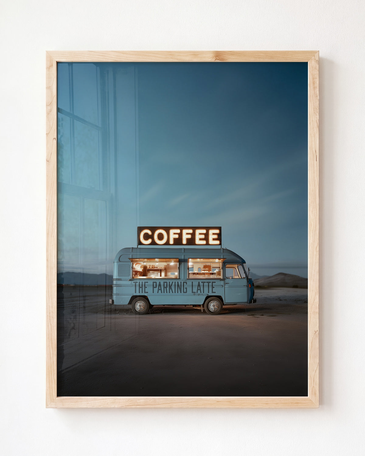 The Parking Latte Food Truck Art – Framed