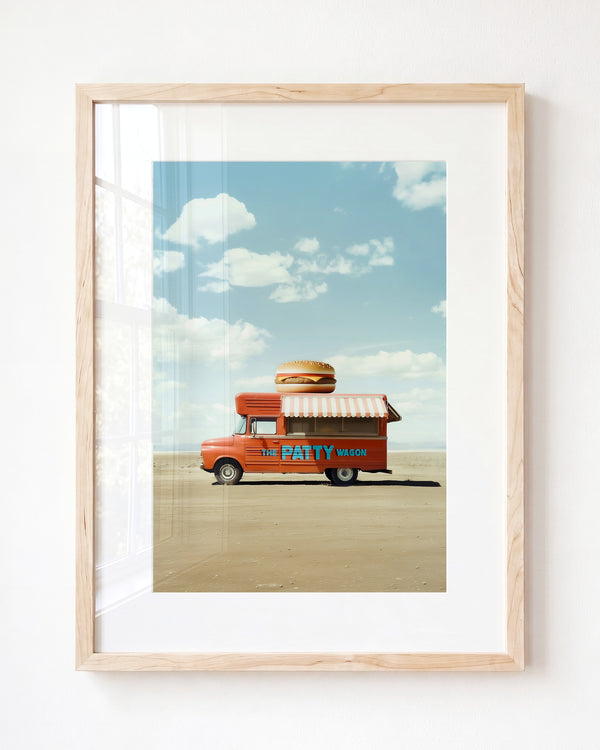 The Patty Wagon Food Truck Art — Framed