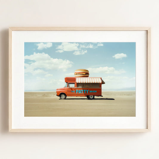 The Patty Wagon Food Truck Art — Framed