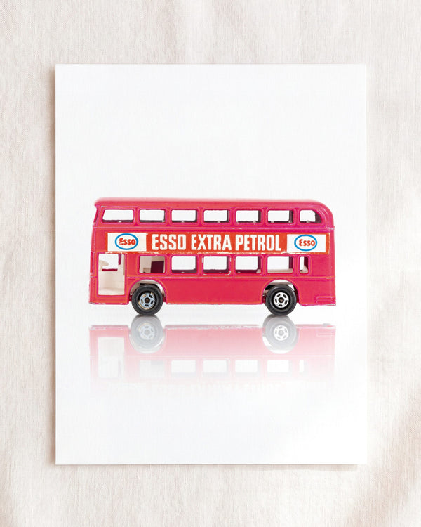 Toy Cars: Red Double Decker Bus Art