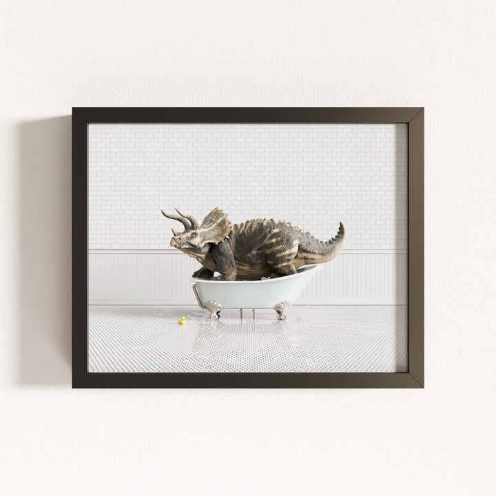 Triceratops in Blue Bathtub