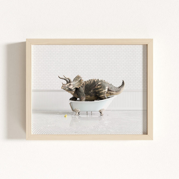 Triceratops in Blue Bathtub