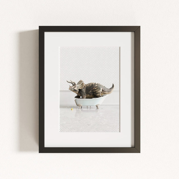 Triceratops in Blue Bathtub