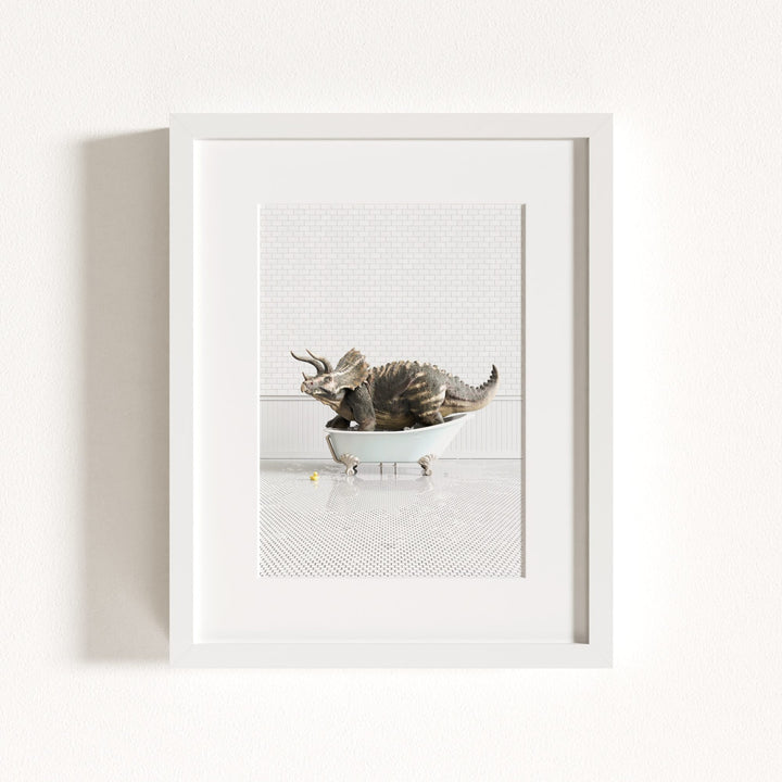 Triceratops in Blue Bathtub