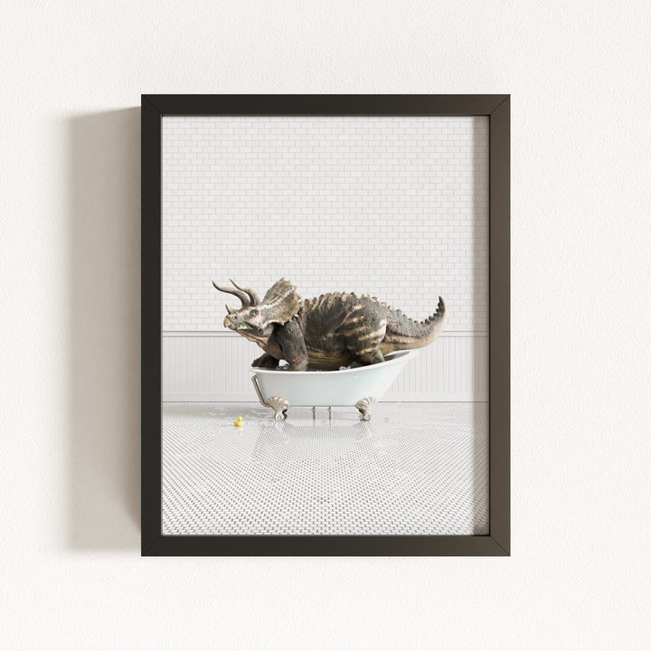 Triceratops in Blue Bathtub