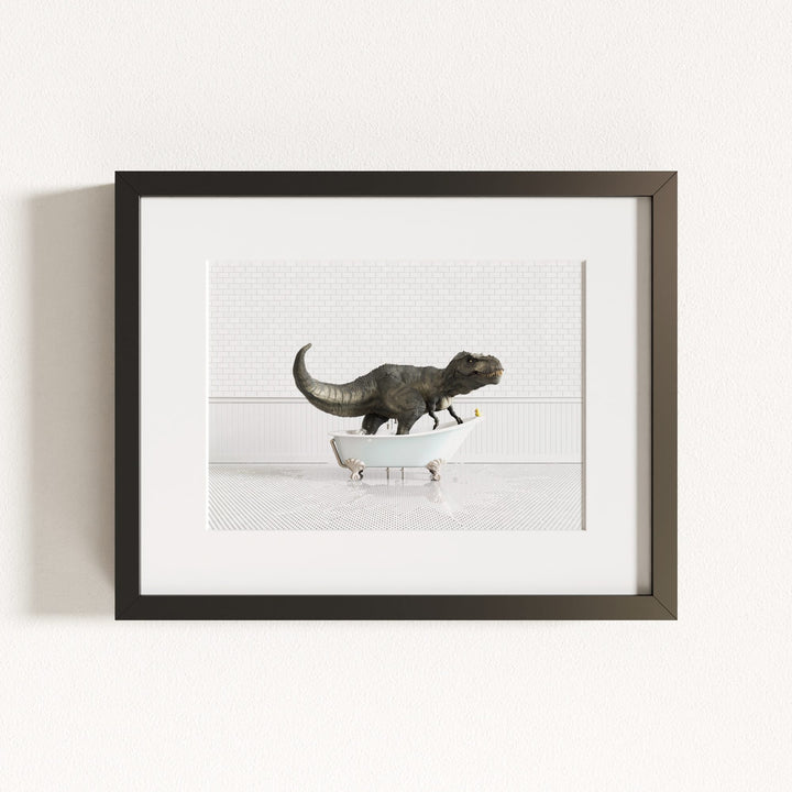 Tyrannosaurus Rex in Blue Bathtub