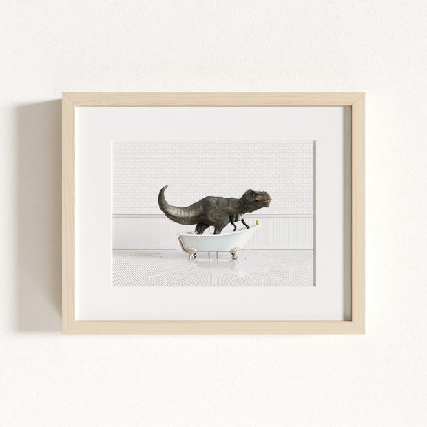 Tyrannosaurus Rex in Blue Bathtub