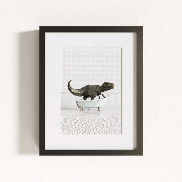 Tyrannosaurus Rex in Blue Bathtub