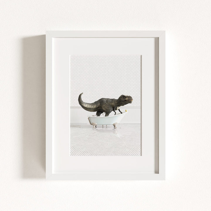 Tyrannosaurus Rex in Blue Bathtub