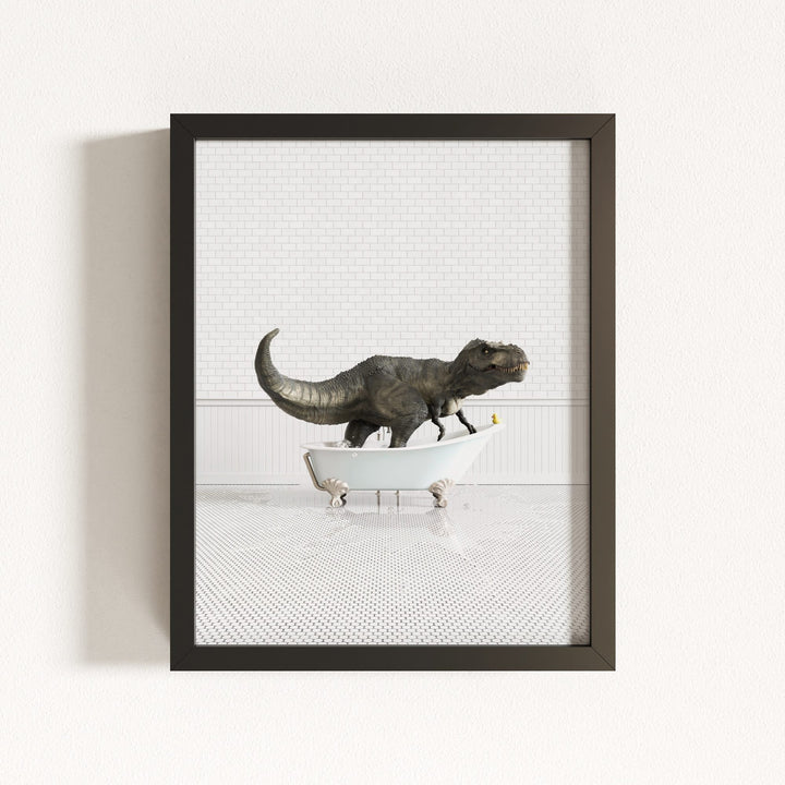 Tyrannosaurus Rex in Blue Bathtub