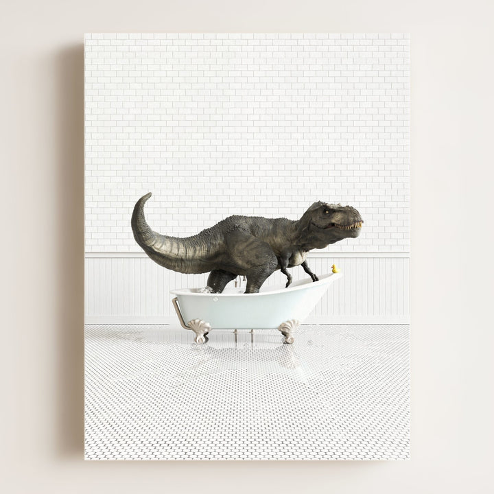 Tyrannosaurus Rex in Blue Bathtub