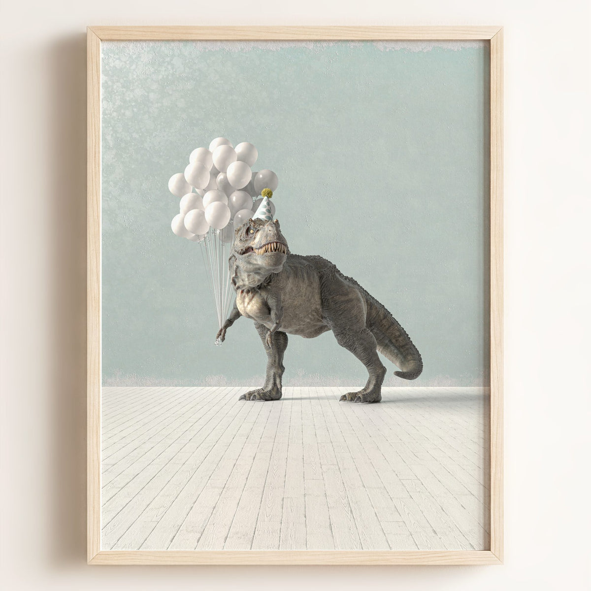 Tyrannosaurus Rex Party Animal Art Print - Framed Art