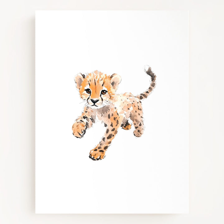 Keepsake Kingdom Watercolor Cheetah Art Print