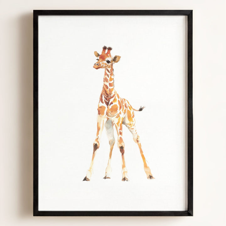 Watercolor Giraffe Art Print