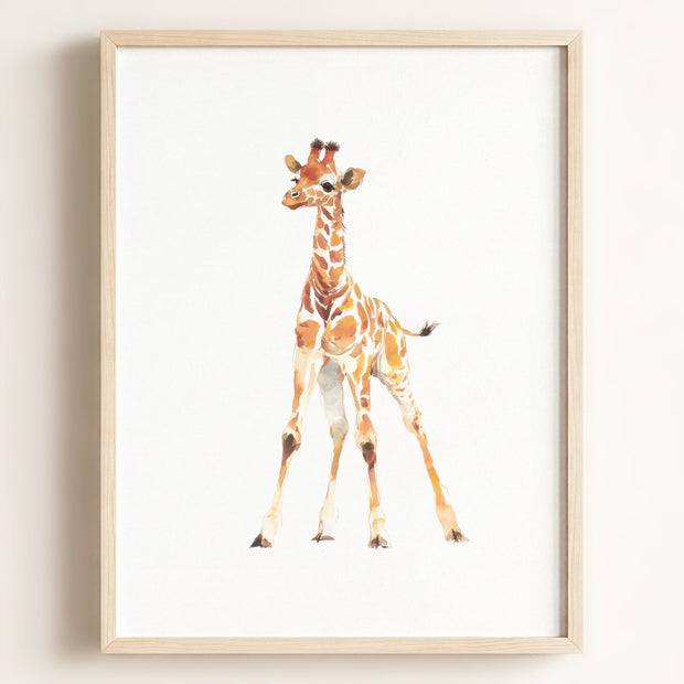 Watercolor Giraffe Art Print