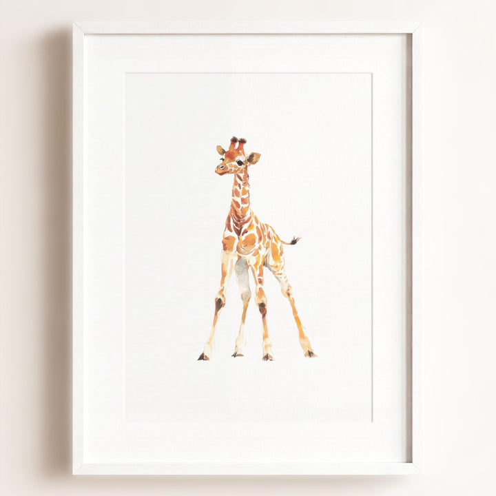 Watercolor Giraffe Art Print