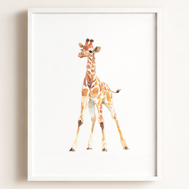 Watercolor Giraffe Art Print
