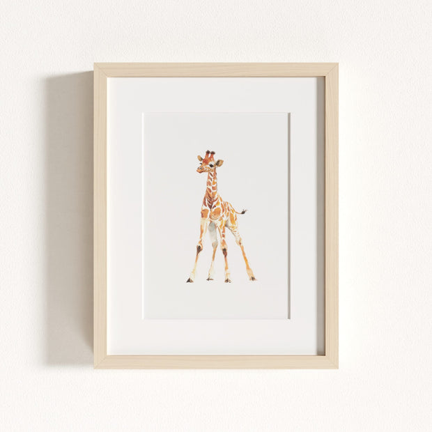 Watercolor Giraffe Art Print