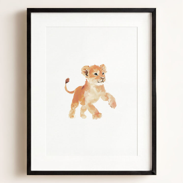 Watercolor Lion Art