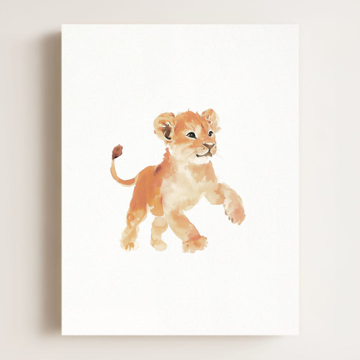Watercolor Lion Art